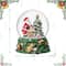 Glitzhome® 150mm Christmas Resin Lighted Musical Snowflakes Santa Waterglobe
